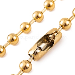 Ion Plating(IP) 304 Stainless Steel Ball Chain Necklaces for Women&nbsp;NJEW-G135-01A-G
