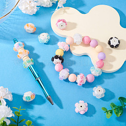 7Pcs 7 Colors Polymer Clay with Imitation Pearl Beads&nbsp;CLAY-TA0001-78