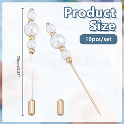 10Pcs Brass Brooches&nbsp;JEWB-HY00008