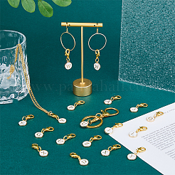 52Pcs 26 Styles Alloy Enamel Pendant Decorations&nbsp;HJEW-FH00003