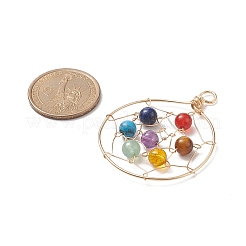 7 Chakra Gemstone Big Pendants&nbsp;PALLOY-JF01953