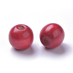 Dyed Natural Wood Beads&nbsp;WOOD-Q006-16mm-01-LF