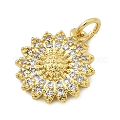 Brass Micro Pave Cubic Zirconia Pendants&nbsp;KK-I360-082G