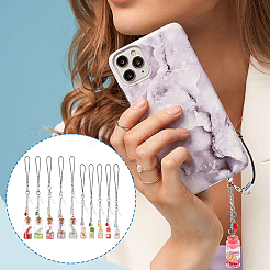 10Pcs 5 Style Resin Mobile Straps&nbsp;HJEW-OC00048