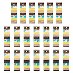 Translucent Resin & Walnut Wood Pendants&nbsp;RESI-TAC0017-47-A05