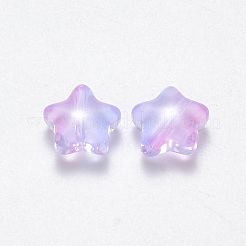 Spray Painted Glass Beads&nbsp;GLAA-R211-04