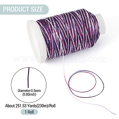 1 Roll Gradient Color Segment Dyed Round Waxed Polyester Cord&nbsp;YC-TADJ0001-03C