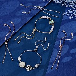 Brass Slider Bracelets Making&nbsp;MAK-UN0001-01