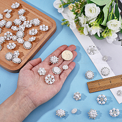 70Pcs 5 Styles Alloy Rhinestone Shank Buttons&nbsp;BUTT-FG0001-67
