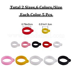 60Pcs 12 Style Silicone Pendants&nbsp;SIL-GF0001-25