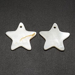Star Freshwater Shell Pendants&nbsp;SHEL-M005-22