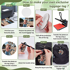PVC Round Luggage Tag&nbsp;DIY-WH0899-281