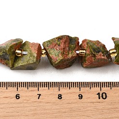 Raw Rough Natural Unakite Beads Strands&nbsp;G-Z087-A11