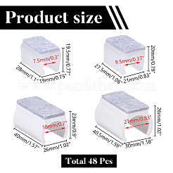 48Pcs 4 Styles PE Chair Legs Tips Caps with Felt Pads&nbsp;AJEW-ME0003-94B