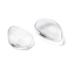 Transparent Teardrop Glass Cabochons&nbsp;GGLA-R024-25x18