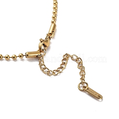 Ion Plating(IP) 304 Stainless Steel Ball Chain Necklace&nbsp;X-NJEW-D045-03G