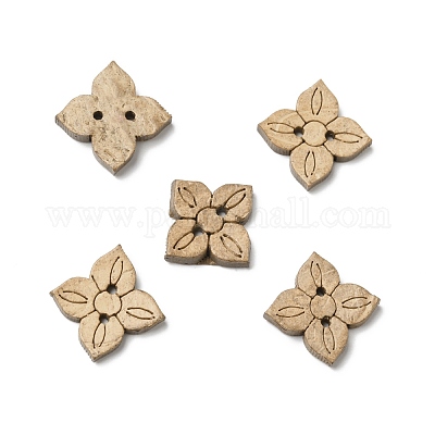 2-Hole Natural Coconut Buttons&nbsp;COCB-G002-02-1