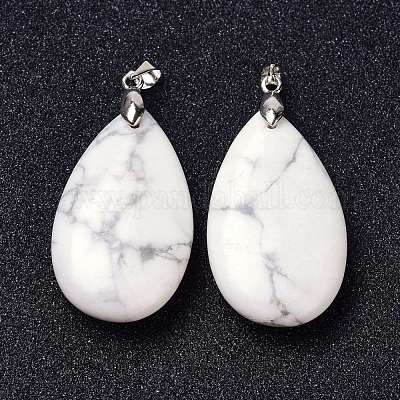 Natural Howlite Pendants&nbsp;G-D084-01P-B16-1