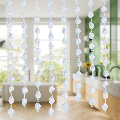 Acrylic Beads Chains&nbsp;CHAC-WH0001-06-1