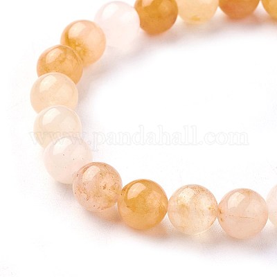 Natural Topaz Jade Beads Stretch Bracelets&nbsp;BJEW-F380-01-B07-1