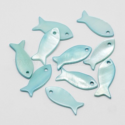 Dyed Shell Fish Pendants&nbsp;SHEL-P003-12-1