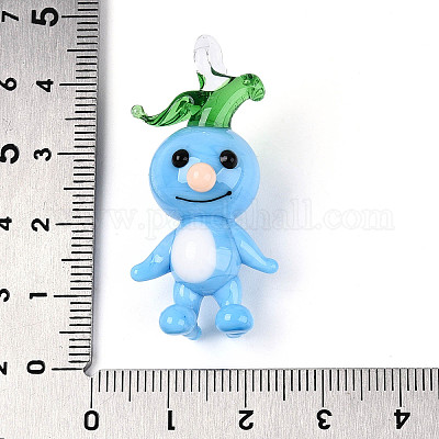 Handmade Lampwork Cartoon Radish Pendants&nbsp;LAMP-T025-10A-1
