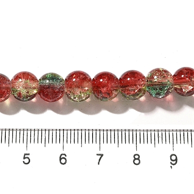 Crackle Glass Beads Strands&nbsp;CCG-C002-6mm-12-1