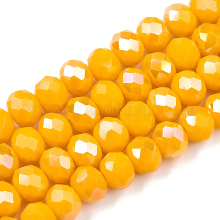 Electroplate Glass Beads Strands EGLA-A034-P3mm-B26-1