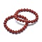 Natural Red Jasper Bead Stretch Bracelets, Round, Inner Diameter: 2 inch~2-1/8 inch(5.2~5.5cm), Bead: 10mm