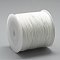 Nylon Braided Cord, Chinese Knotting Cord for Jewelry Making Macrame Craft, White, 0.4mm, about 174.98 Yards(160m)/Roll
