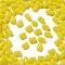 Opaque Imitation Jade Glass Beads, Column, Yellow, 6x4mm, Hole: 1mm, 2647pcs/pound
