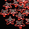 Transparent Acrylic Beads, Star, Salmon, 28.5x29.5x7.5mm, Hole: 1.8mm, about 189pcs/500g