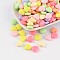 Opaque Acrylic Beads, Heart, Mixed Color, 11x12x5mm, Hole: 2mm
