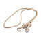 PU Leather & Alloy Phone Hand Strap Chains, Purse Chains, Tan, 116cm