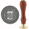 Brass Wax Seal Stamp with Handle, for DIY Scrapbooking, Sewing Theme Pattern, 89x30mm
