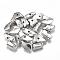 CCB Plastic Beads, Nuggets, Platinum, 12~21x7~15x5~8mm, Hole: 2mm, about 728pcs/500g