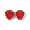 Handmade Lampwork Beads, Raspberry, Red, 12.5x10~12mm, Hole: 1.6mm