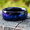 Acrylic Finger Rings, Ring, Midnight Blue, US Size 7(17.3mm)