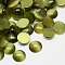 Cat Eye Cabochons, Half Round, Olive, 14x3mm
