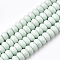 Natural Agate Beads Strands, Dyed, Rondelle, Light Cyan, 7.5~8x4.5mm, Hole: 1mm, about 90pcs/strand, 15.7 inch