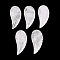 Natural Quartz Crystal Pendants, Rock Crystal Pendants, Wing, 34~35x16~18x6.5~7.5mm, Hole: 1mm