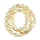 Electroplate UV Plating Glass Beads Strands&nbsp;EGLA-B010-01A-HP02-3