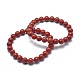 Natural Red Jasper Bead Stretch Bracelets&nbsp;BJEW-K212-C-012-1