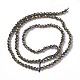 Natural Pyrite Beads Strands&nbsp;G-F596-38-3mm-2