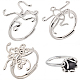 3Pcs 3 Styles Adjustable Brass Ring Components&nbsp;FIND-SC0016-75-1