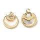Brass Micro Pave Cubic Zirconia Charms&nbsp;KK-B072-16P-1