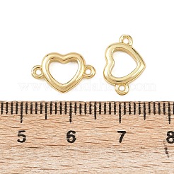 Brass Heart Ring Connector Charms&nbsp;KK-Z132-22G