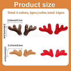 16Pcs 4 Styles Fibre Antler Snowman Hand Branch&nbsp;DOLL-GF0001-10