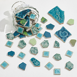 500G 4 Styles Mosaic Tiles Porcelain Cabochons&nbsp;DIY-SP0007-72