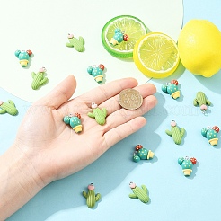 10Pcs 2 Styles Opaque Resin Plant Pendants&nbsp;RESI-YW0005-66